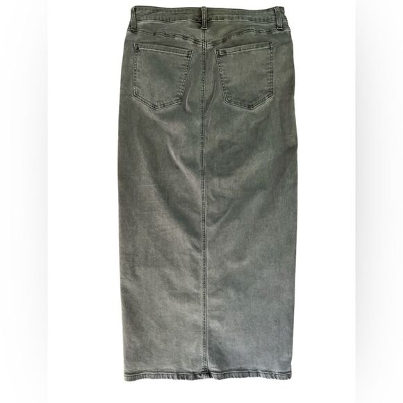 Kut from the Kloth Kendra Maxi Skirt Size 8 Gray Denim Long Neutral Classic - Picture 4 of 6